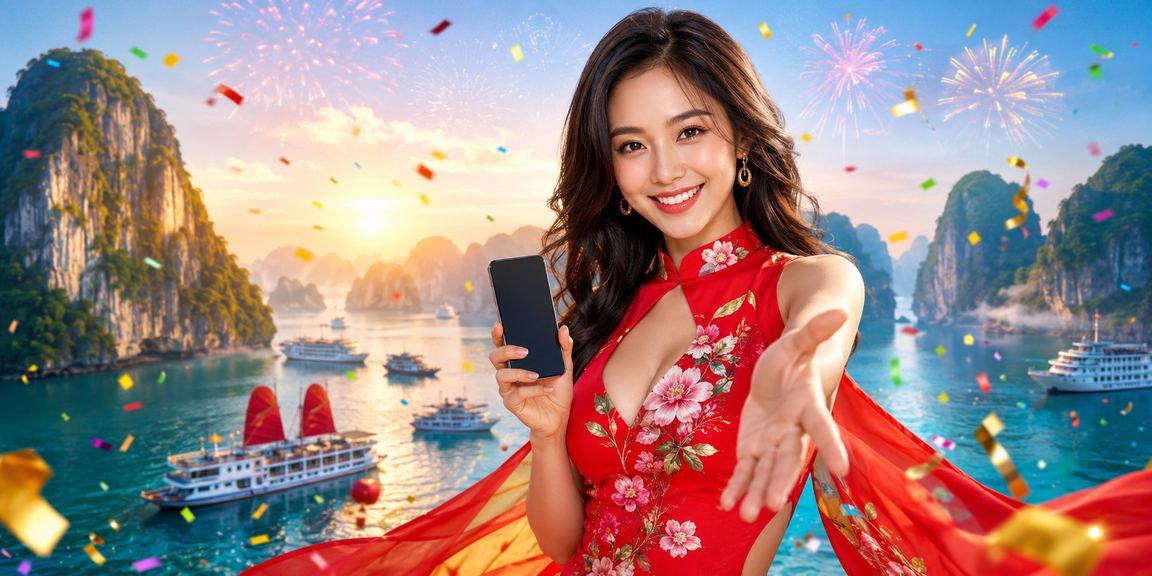 Người dùng tại Hạ Long xem trải nghiệm casino di động trong không khí lễ hội
