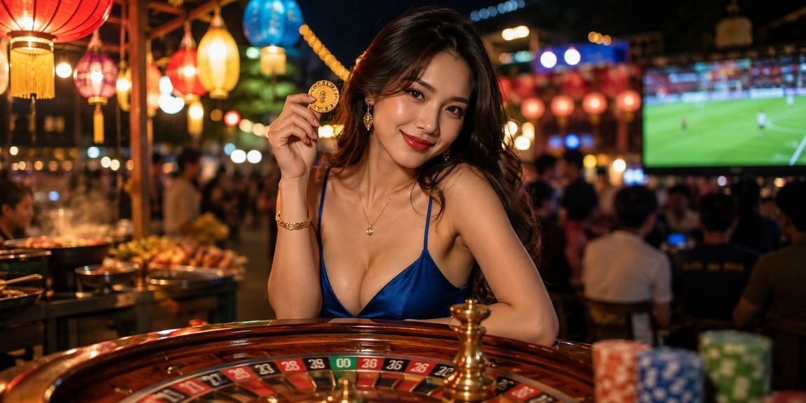 Chợ đêm Hà Nội minh họa người dùng mobile xem điều kiện giải thưởng casino