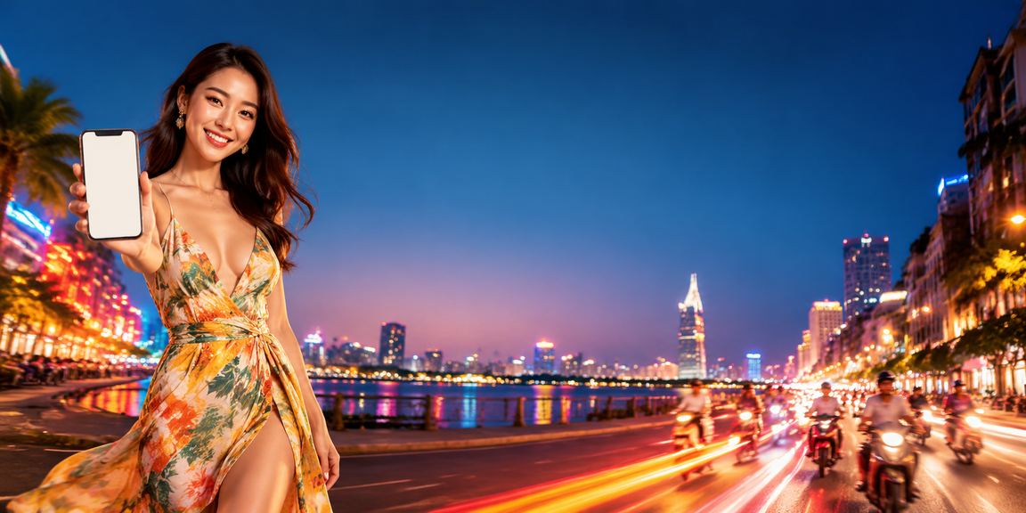 Khung cảnh neon Thành phố Hồ Chí Minh gợi ý kiểm tra VND trước khi chơi mới